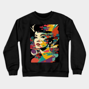 Modern woman in pop-art style Crewneck Sweatshirt